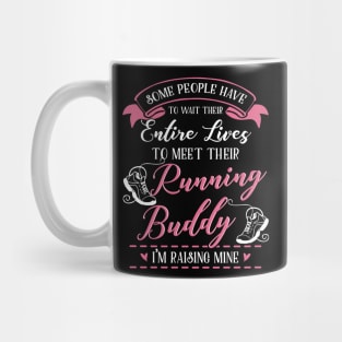 Running Mom and Baby Matching T-shirts Gift Mug